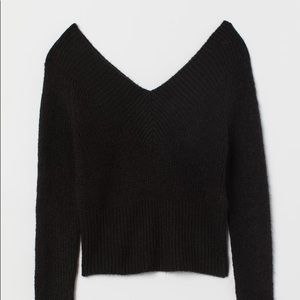 H&M off the shoulder black sweater